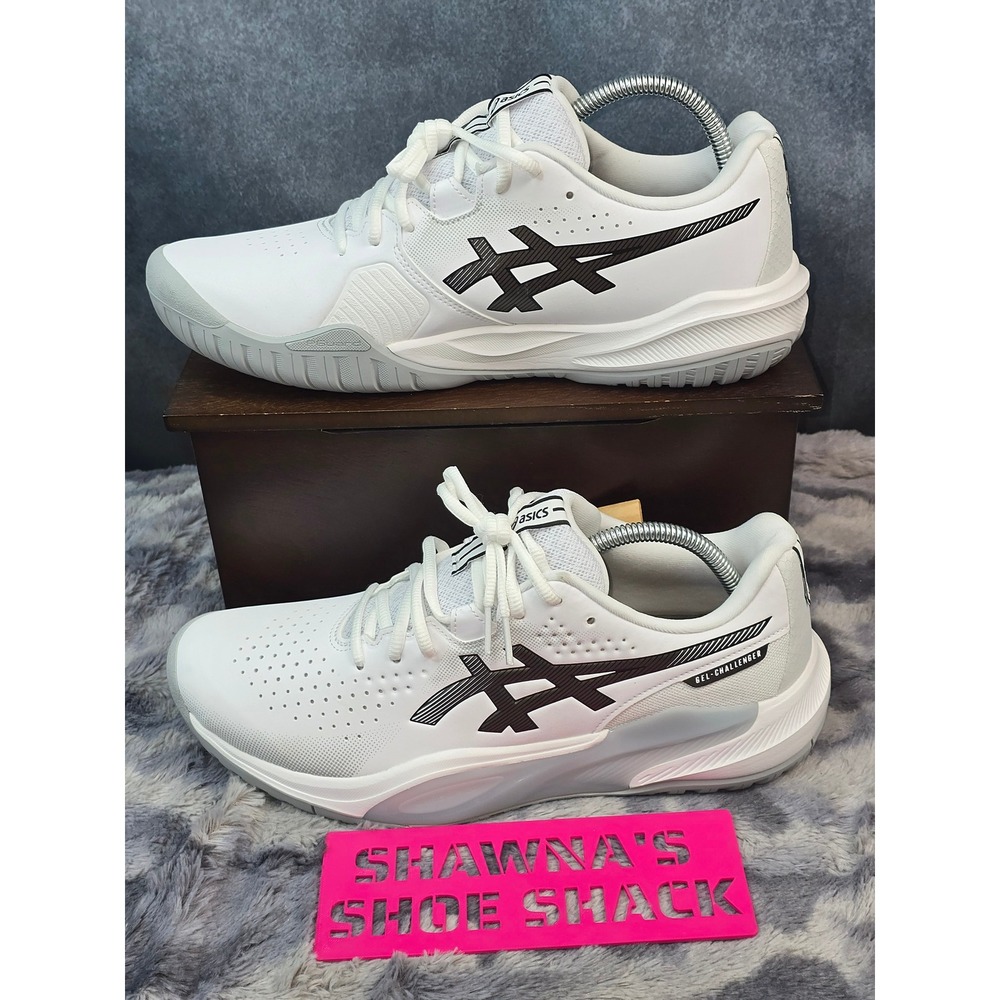NWT ASICS Gel-Challenger 14 Tennis Shoes White Black Athletic Mens Size 10